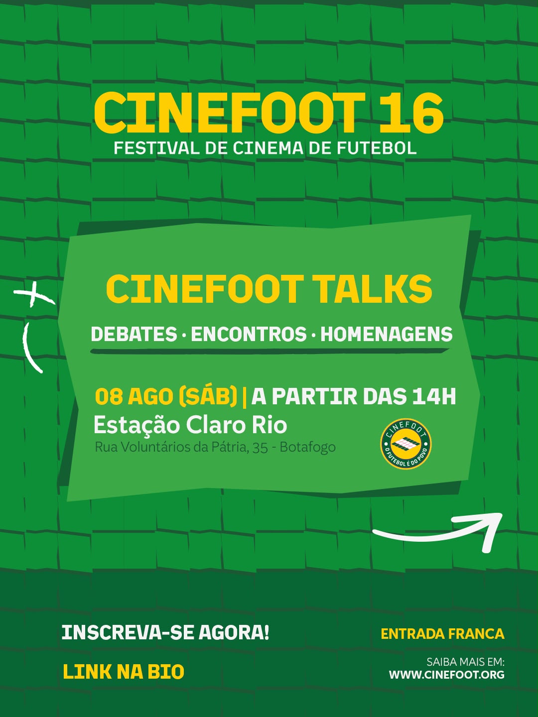 CINEFOOT TALKS: ESTREIA 08 DE AGOSTO | CONFIRA MAIS